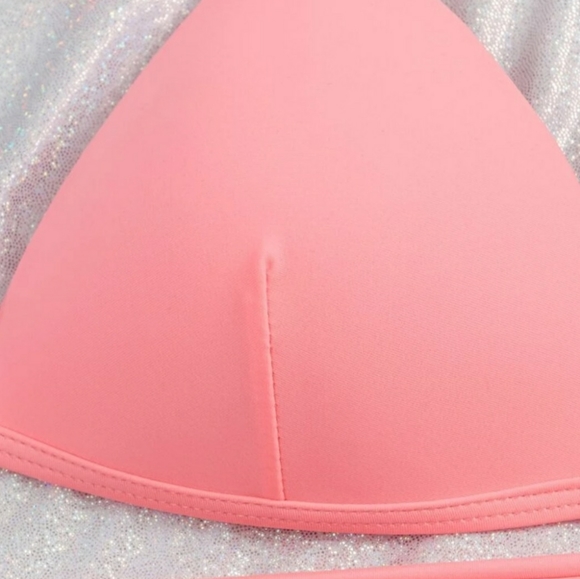 Solid Halter Push Up Top With Solid Tie Up Bottoms - Picture 5 of 13